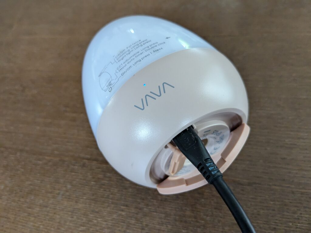 VAVA 授乳ライト 使用方法 充電
